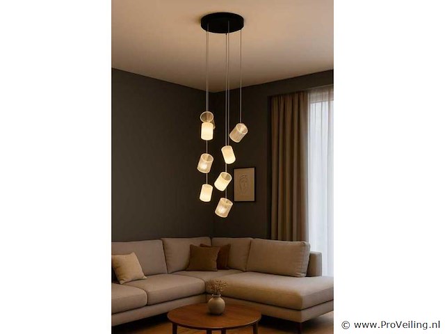 Led hanglamp – b068/7 – 3000k – warm wit – ø400 mm – in hoogte verstelbaar – zilver - afbeelding 3 van  4