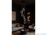 Led hanglamp – b069/6 – 3000k – warm wit – ø350 mm – in hoogte verstelbaar – zilver - afbeelding 2 van  4