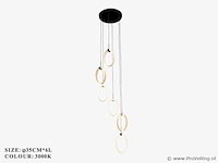 Led hanglamp – b069/6 – 3000k – warm wit – ø350 mm – in hoogte verstelbaar – zilver - afbeelding 3 van  4