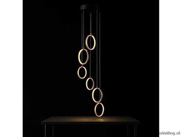 Led hanglamp – b069/6 – 3000k – warm wit – ø350 mm – in hoogte verstelbaar – zilver - afbeelding 4 van  4