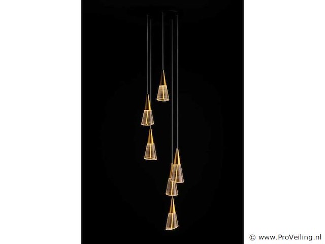 Led hanglamp – b073/6 – 3000k – warm wit – ø350 mm – in hoogte verstelbaar – zilver - afbeelding 4 van  4