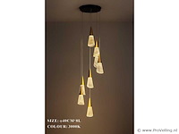 Led hanglamp – b073/8 – 3000k – warm wit – ø400 mm – in hoogte verstelbaar – zilver - afbeelding 1 van  3