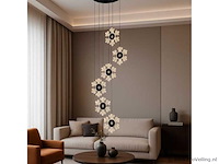 Led hanglamp – b074/6 – 3000k – warm wit – ø350 mm – in hoogte verstelbaar – zilver - afbeelding 1 van  4