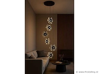 Led hanglamp – b074/6 – 3000k – warm wit – ø350 mm – in hoogte verstelbaar – zilver - afbeelding 3 van  4