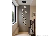 Led hanglamp – b074/8 – 3000k – warm wit – ø400 mm – in hoogte verstelbaar – zilver - afbeelding 1 van  2