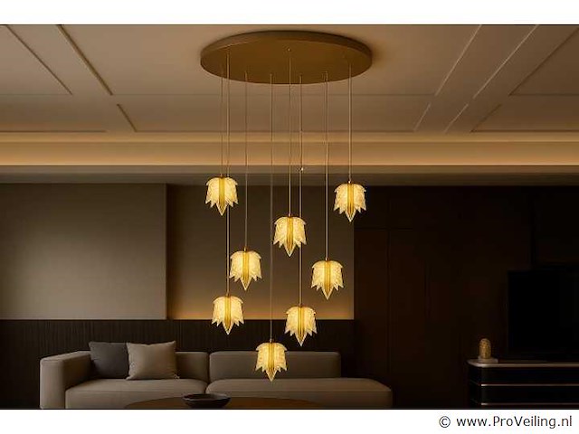 Led hanglamp design – 3000k warm wit – in hoogte verstelbaar – b063/8 - afbeelding 2 van  4