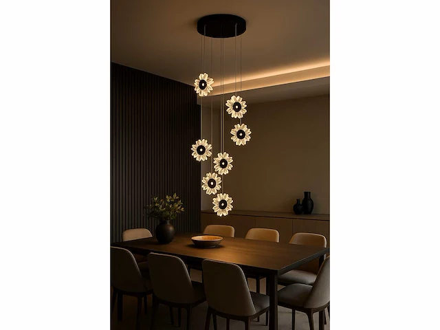 Led hanglamp design – 3000k warm wit – in hoogte verstelbaar – b074/6 - afbeelding 2 van  4