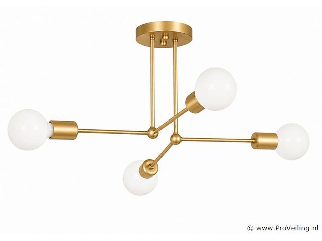 Led hanglamp max 18w – e27 – goud – 520x250mm – ip20 – lorenzo-4 - afbeelding 2 van  5
