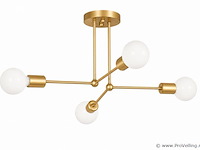 Led hanglamp max 18w – e27 – goud – 520x250mm – ip20 – lorenzo-4 - afbeelding 2 van  5