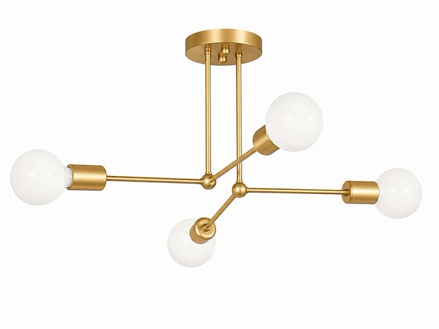 Led hanglamp max 18w – e27 – goud – 520x250mm – ip20 – lorenzo-4 - afbeelding 2 van  5