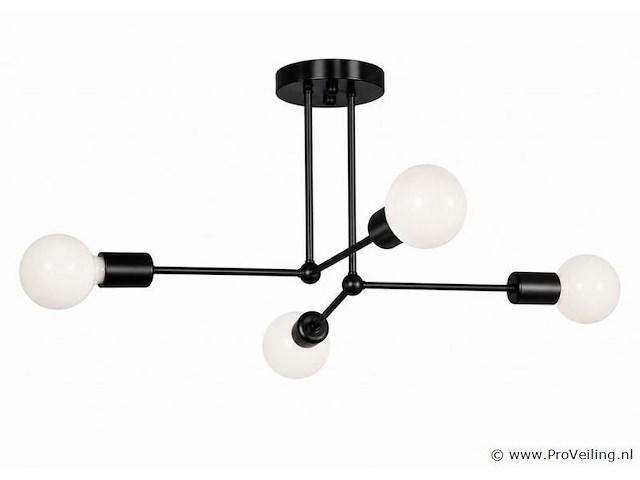 Led hanglamp max 18w – e27 – zwart – 520x250mm – ip20 – lorenzo-4 - afbeelding 2 van  5