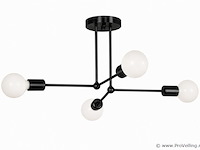Led hanglamp max 18w – e27 – zwart – 520x250mm – ip20 – lorenzo-4 - afbeelding 2 van  5
