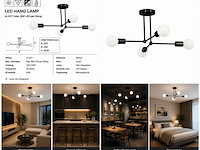 Led hanglamp max 18w – e27 – zwart – 520x250mm – ip20 – lorenzo-4 - afbeelding 5 van  5