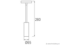 Led hangspot op magnetische rail 48v - 4200k neutraal wit -20w - zwart (x4) - afbeelding 4 van  4