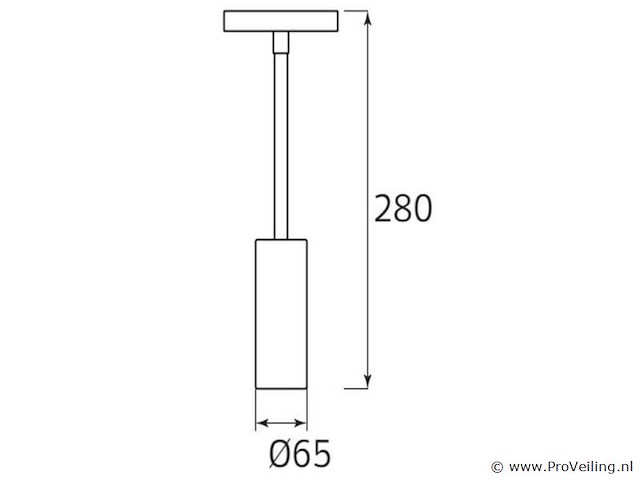 Led hangspot op magnetische rail 48v - 4200k neutraal wit -20w - zwart (x8) - afbeelding 4 van  4