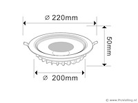 Led inbouwspot – 30w – 3000k warm wit – cob – ip20 (x10) - afbeelding 4 van  4