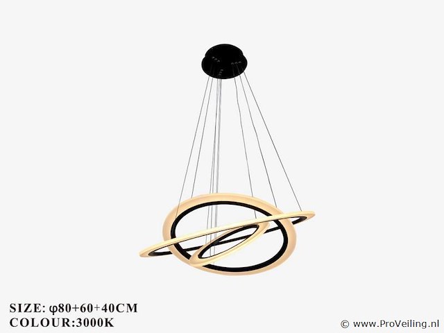 Led kroonluchter – 3 kleuren – dimbaar – p7060/3 - afbeelding 2 van  4