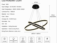 Led kroonluchter – 3 kleuren – dimbaar – p7065/2 - afbeelding 3 van  4