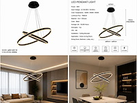 Led kroonluchter – 3 kleuren – dimbaar – p7065/2 - afbeelding 4 van  4