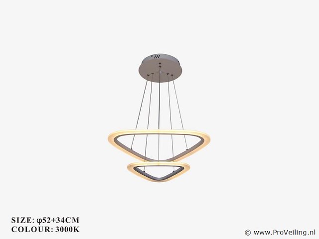 Led kroonluchter – 3 kleuren – dimbaar – p7068/2s - afbeelding 2 van  4
