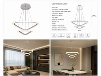 Led kroonluchter – 3 kleuren – dimbaar – p7068/2s - afbeelding 4 van  4