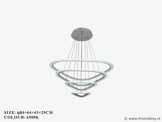 Led kroonluchter – 3 kleuren – dimbaar – p7068/4 - afbeelding 2 van  3