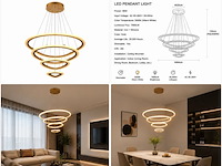 Led kroonluchter – 3 kleuren – dimbaar – p7068/4 - afbeelding 3 van  3