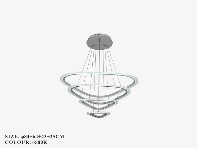 Led kroonluchter – 3 kleuren – dimbaar – p7068/4 - afbeelding 2 van  4