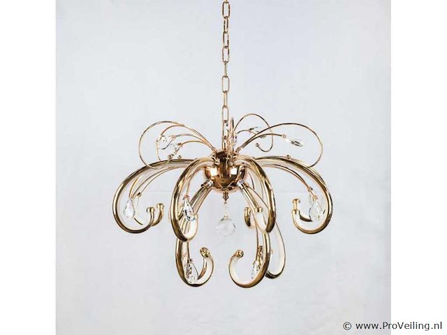 Led kroonluchter – 6015 (5+10) – goud – 15 lichten – 90w – 4000k neutraal wit – aluminium - afbeelding 1 van  1