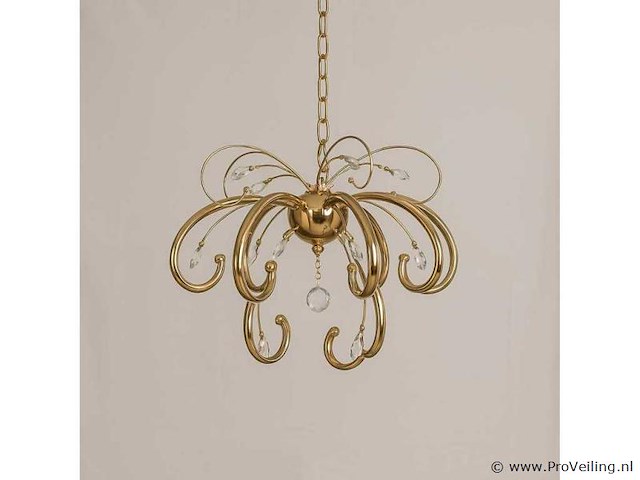 Led kroonluchter – 6015 (8+4) – goud – 12 lampjes – 58w – 4000k neutraal wit – aluminium - afbeelding 1 van  3