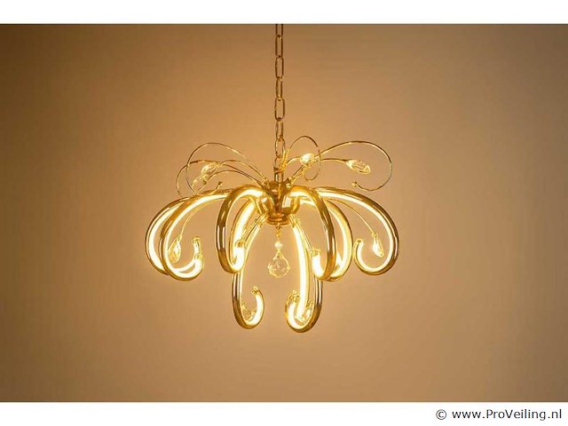 Led kroonluchter – 6015 (8+4) – goud – 12 lampjes – 58w – 4000k neutraal wit – aluminium - afbeelding 2 van  3