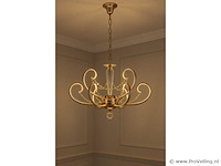 Led kroonluchter – 6016 (6+3) – goud – 9 lichten –54w – 4000k neutraal wit – aluminium - afbeelding 1 van  2