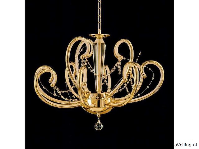 Led kroonluchter – 6016 (8+4) – goud – 12 lichten – 3000k warm wit – aluminium – elegant design - afbeelding 2 van  3