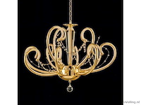 Led kroonluchter – 6016 (8+4) – goud – 12 lichten – 3000k warm wit – aluminium – elegant design - afbeelding 2 van  3