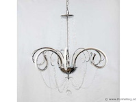 Led kroonluchter – 6017/6 – zilver – 6 lampjes – 48w – 3200k neutraal wit – aluminium - afbeelding 3 van  3