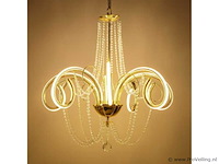 Led kroonluchter – 6017/8 – goud – 8 lichten – 64w – 4000k neutraal wit – aluminium - afbeelding 4 van  4