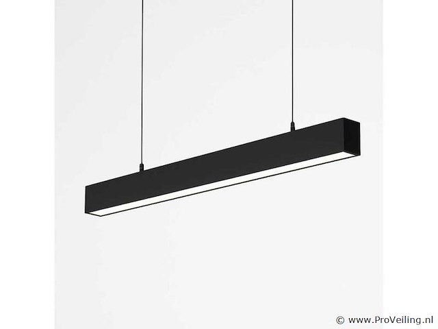 Led lineaire hanglamp zwart – 40w – 120cm – 3cct kleur licht (x4) - afbeelding 2 van  5