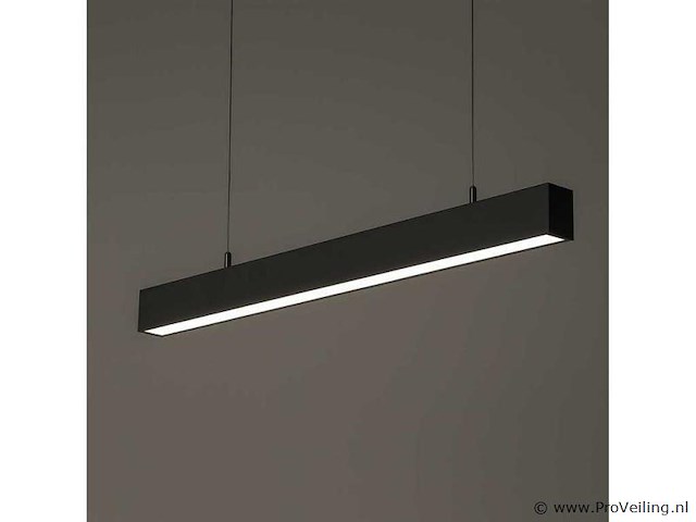 Led lineaire hanglamp zwart – 40w – 120cm – 3cct kleur licht (x4) - afbeelding 5 van  5