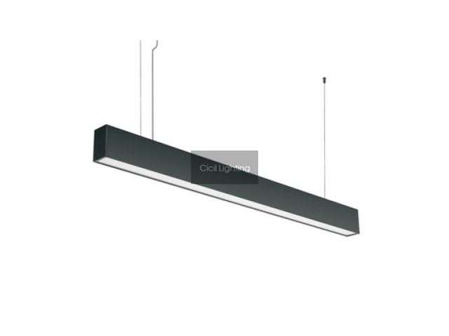 Led linear light, sll48wsmd-150, zwart, 1498x55x75mm - afbeelding 2 van  3