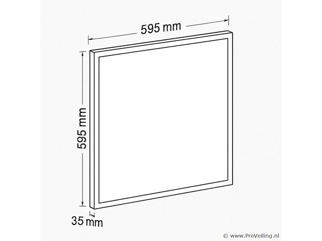 Led-paneel 45w – 60 × 60 cm – 4200k neutraal wit (x8) - afbeelding 4 van  4