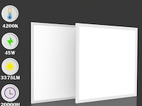 Led-paneel 45w – 60 × 60 cm – 4200k neutraal wit (x8) - afbeelding 3 van  4