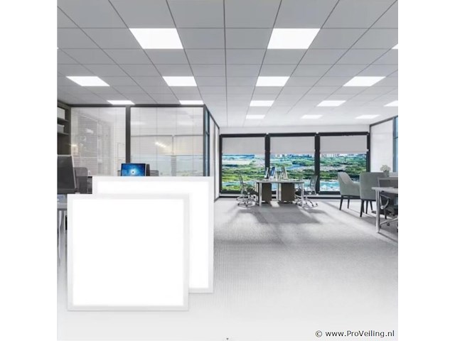 Led-paneel 45w – 60 × 60 cm– 6400k koud wit (x8) - afbeelding 1 van  4