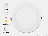 Led-paneel – inbouw rond – 18w – 6500k – koud wit (15) - afbeelding 1 van  4