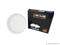 Led-paneel – ronde opbouwmontage – 12w – 6500k – koud wit (x10) - afbeelding 3 van  4