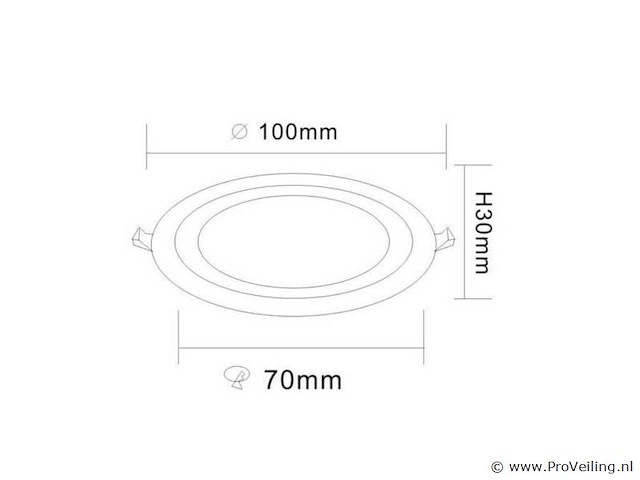Led-paneel – wit / koud wit – 6w (3w + 3w) – aan/uit (x50) - afbeelding 2 van  5