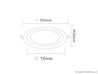 Led-paneel – wit / koud wit – 6w (3w + 3w) – aan/uit (x50) - afbeelding 2 van  5
