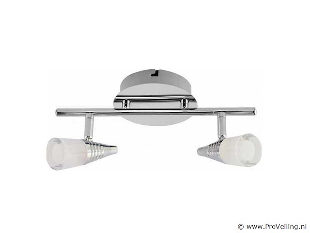 Led plafondlamp – 2 spots – di03 – 2 x 5w – zilver (x8) - afbeelding 4 van  4