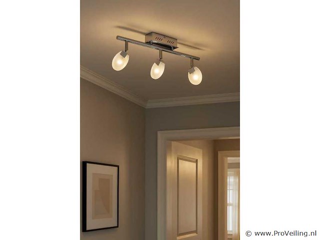 Led plafondlamp – 3 spots – hl7163l – 5w – zilver (x3) - afbeelding 2 van  4