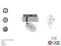 Led plafondspot – hl7161l– 5w – 4000k – neutraal wit (x8) - afbeelding 3 van  4