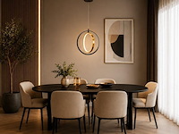 Led ring hanglamp 15w – 4000k neutraal wit - zwart/goud – ip20 – daxton-15 - afbeelding 3 van  5